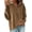 Khaki, variant on CoCopeaunts Women's Hooded Cardigan Fall Cable Knit Open Front Long Sleeve Sweaters Chunky Cardigan Wrap with Drawstring