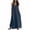 Navy, variant on Ygbgbb Women's Summer Solid Cotton Linen V-Neck Sleeveless Dress Casual Side Slit Simple Loose Fit Midi Summer Sundress Navy S