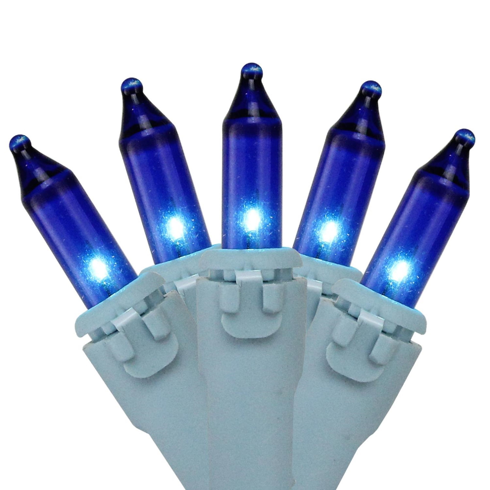 50Count Blue Mini Christmas Lights Set 17ft Blue Wire Walmart Canada