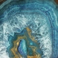 thumbnail image 2 of Grey, Jace 26x26 Black Ornate Wood Framed with Double Matting Museum Art Print Titled - Gold Blue Flow, 2 of 4