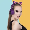 thumbnail image 2 of Audifonos Fashion Led Orejas De Gato Bluetooth Color Morado Color Violeta, 2 of 7