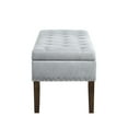 thumbnail image 3 of Tufted bench with soft velvet upholstery | In living areas, gives a cozy and stylish seating experience, 3 of 4