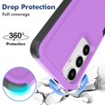 thumbnail image 2 of Decase Heavy-Duty Case for Samsung Galaxy S24,Dual Layer Military Grade Drop Protection Anti-Fingerprint Anti-Scratch Hard Back Cover Silicone Bumper Shockproof Protective Case for Galaxy S24,Purple, 2 of 5