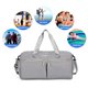thumbnail image 2 of Bolsa De Ejercicios Oxford Fitness Bag Bolsas de gimnasio portátiles de gran capacidad para hombres y mujeres (gris claro) Tmvgtek Para Estrenar, 2 of 6