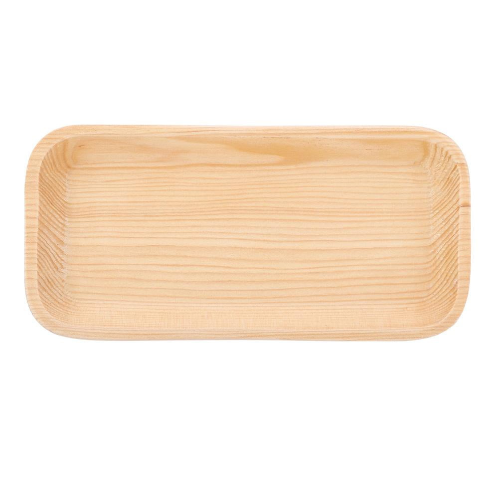 Tebru Wooden Rectangle Sushi Serving Tray Plate Japanese Style