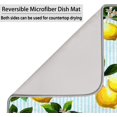 thumbnail image 5 of Lemon Lemons Dish Drying Mat for Kitchen Counter, Absorbent Reversible Microfiber Dishes Pad Reusable Washable Dish Drainer Rack Mats, 16 Inch x 18 Inch, 5 of 6