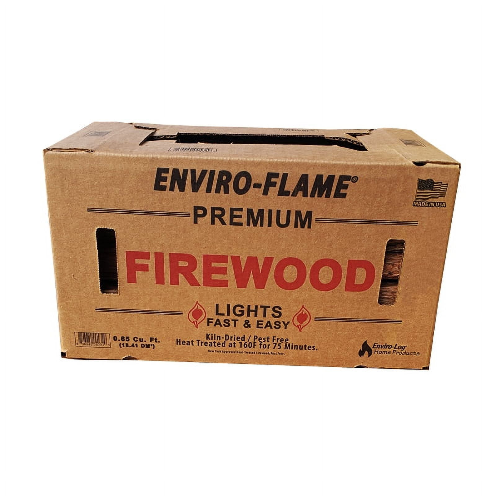 Enviro-Log Enviro-Flame Firewood .65CF Boxed Fire Log, 9 x 16.3 x 9 -  Walmart.com