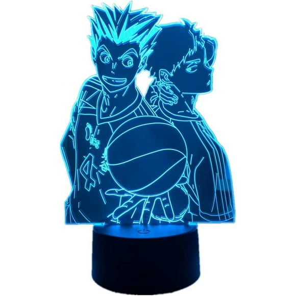 3d Anime Light Kotaro Bokuto Night Light with Remote Control for Kids Bedroom Decor LED Illusion Lamp Boys and Girls Birthday Christmas Gifts