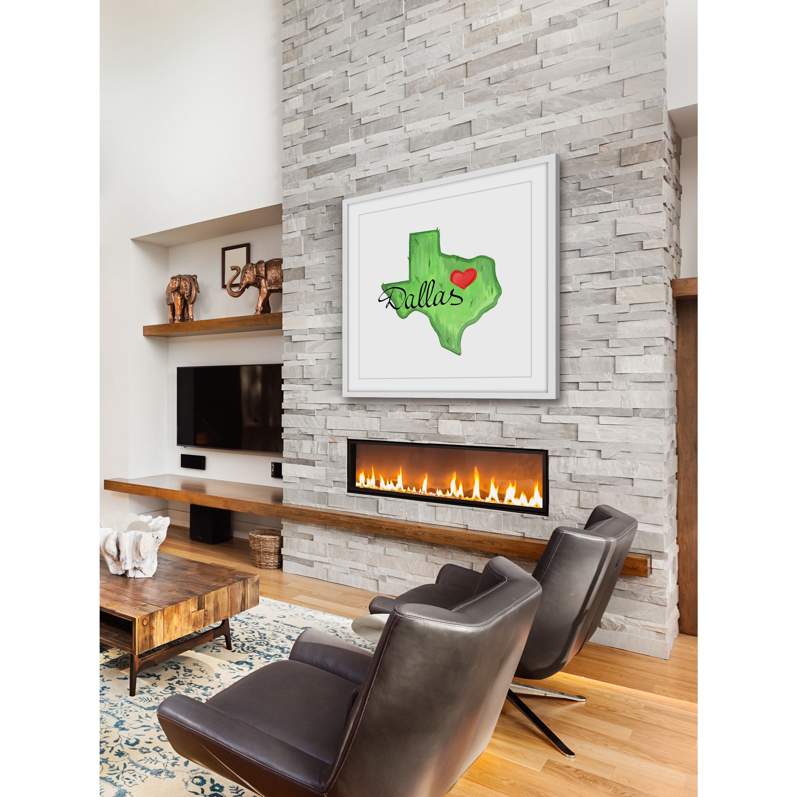 "Dallas Is My Heart" Framed Painting Print