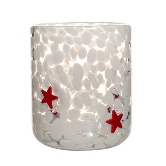 Vasos de vidrio sin tallo con temática navideña, diseño de textura única, decoración para fiesta de Acción de Gracias y Navidad.