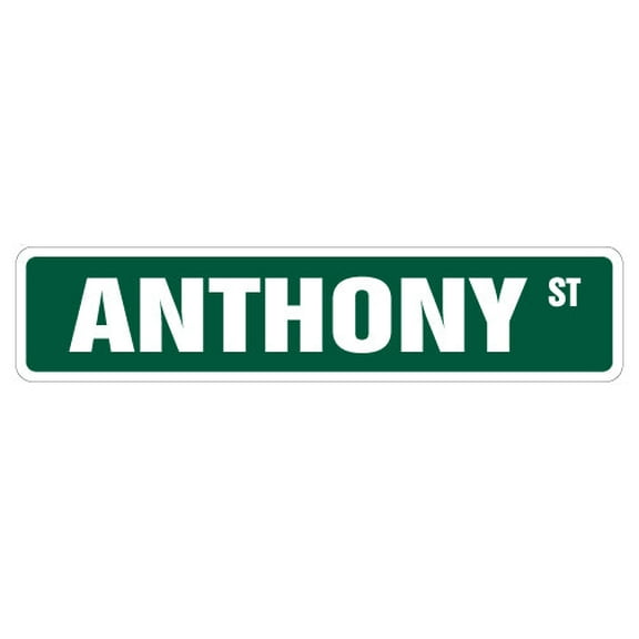 SignMission SS-Anthony 4 x 18 in. Childrens Name Room Street Sign - Anthony