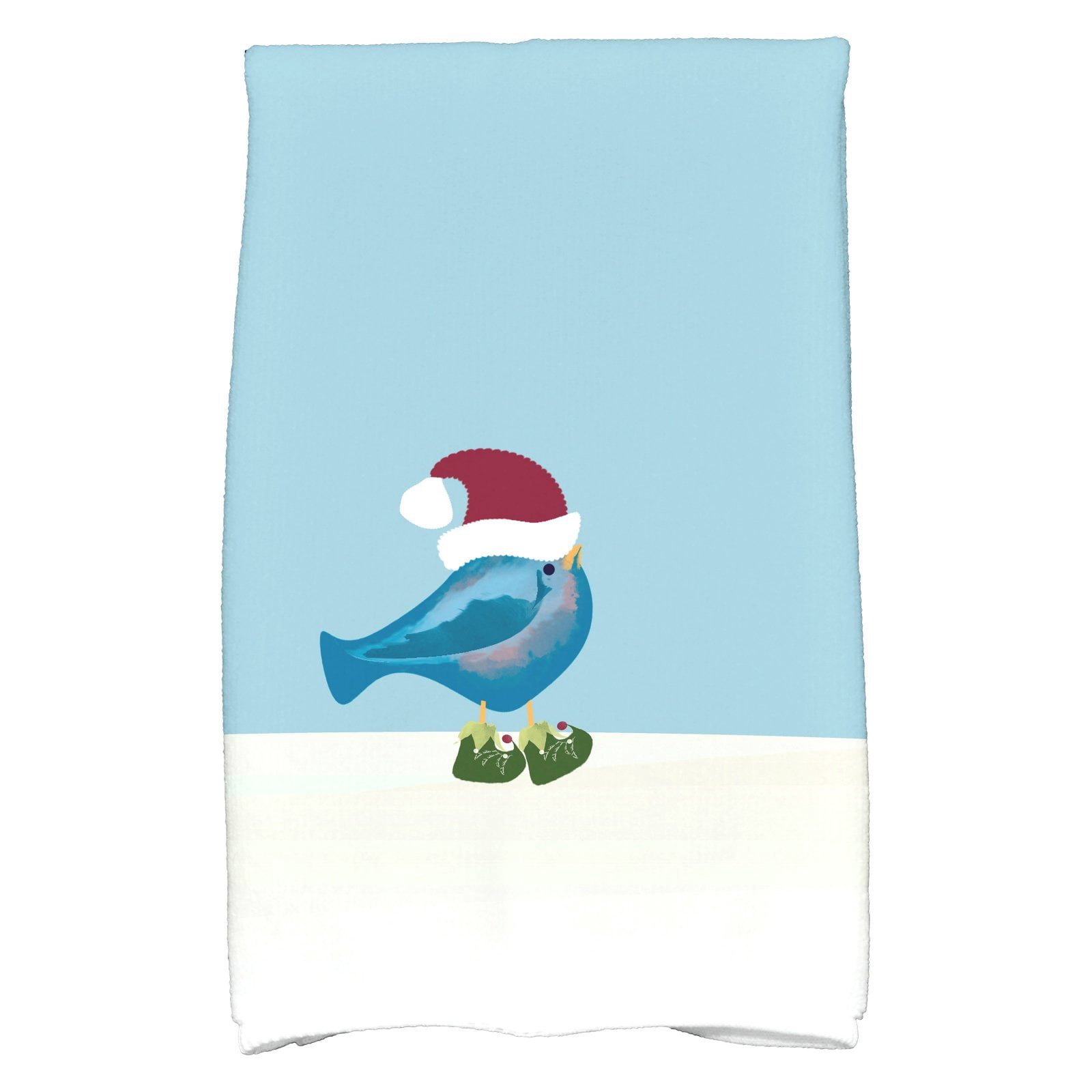 Simply Daisy 18" x 30" Merry Christmas Bird Holiday Animal Print Kitchen Towel