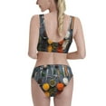 thumbnail image 3 of Daiia Various Herbs And Spices In Spoons printed 2 piece Swimsuit Bikinis for Women High Waisted Racerback Bathing Suits Summer Tummy Control Scoop Neck Swimwear-Small, 3 of 8