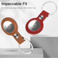 thumbnail image 3 of 4 piece set, pu leather case for airtags Key Finder (Locator Tracker) black, blue, brown, red, 3 of 5