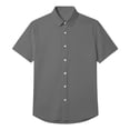 thumbnail image 4 of Men's Muscle Fit Dress Shirts Stretch Wrinkle-Free Short Sleeve Casual Button Down Shirts, 4 of 4