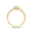 thumbnail image 5 of AFFY 0.50CT White Cubic Zirconia Wedding Bridal Ring Set in 14K Yellow Gold over Sterling Silver-6, 5 of 7