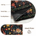 thumbnail image 6 of 2'x6' Rug Runners for Hallways Kitchen, Boho Black Flowers Non Slip Entryway Beside Floor Carpet Runner, Spring Abstract Watercolor Floral Leaf Laundry Room Bedroom Throw Rugs Mat for Family Pet, 6 of 8