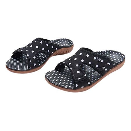 

Women s Summer Slipper Sandals Hook & Loop Upper Open Toes Slip-on Shoes
