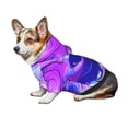 thumbnail image 7 of Honeii Swirl Print Blue Purple1 Print Small Dog Hoodies Pet Hooded Sweatshirts Fall Winter Puppy Cat Sweaters Warm Clothes for Small Dogs Outfits Costume-XX-Large, 7 of 7