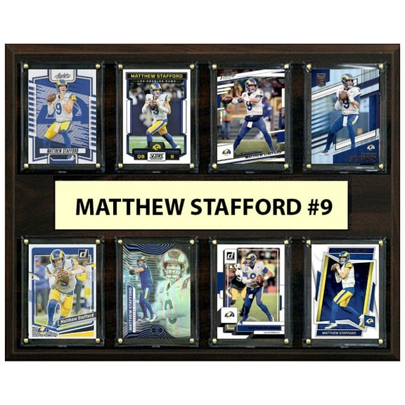 Matthew Stafford Los Angeles Rams 12" x 15" Trading Card Plaque