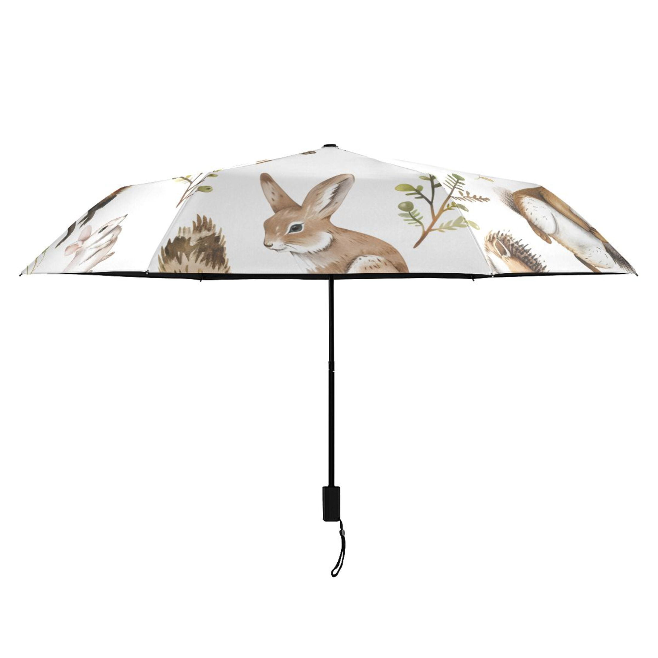 ALAZA Cute Forest Animals UPF 50+ Compact Folding Umbrella for Rain Travel Umbrella Packable