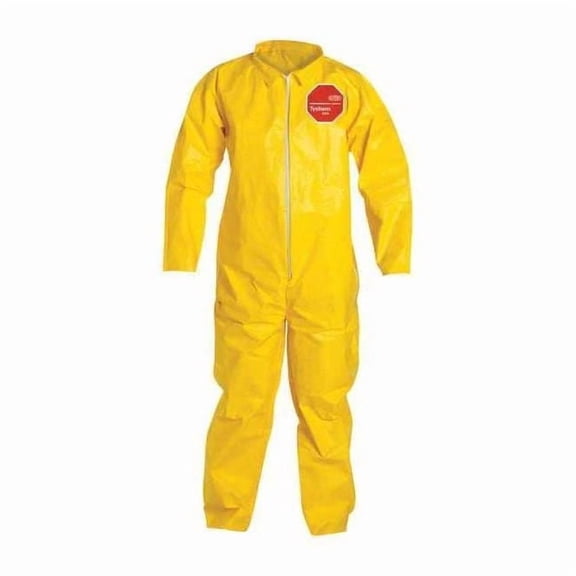 Coverall. Collar. Stormflap. Open Wrists and Ankles. Yellow. 2X