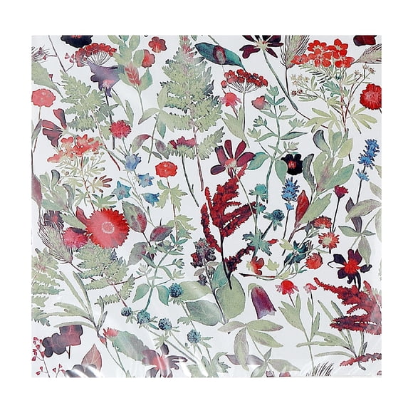 Lot de 20 Serviettes de Déjeuner 3 Épaisseurs Fleurs Sauvages - Ensemble de 6