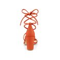 thumbnail image 4 of BLISSFUL STEP Women's Clear Strap Block Heel Lace up Heels Sandals Orange (Size 7), 4 of 8