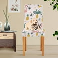 thumbnail image 4 of Yayeee 2 Pack Dining Chair Covers Stretch Parson Chairs Slipcovers Seat Protector, Flamingo Pattern, 4 of 6