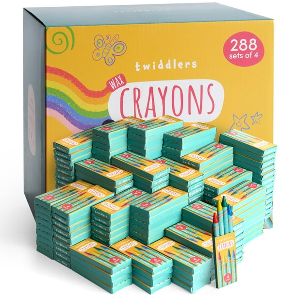 Bulk Crayons THE TWIDDLERS 288 juegos de 4 paquetes (1152 crayones)