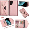 thumbnail image 5 of Wallet Case for Samsung Galaxy S22 Ultra (Not S22), Crossbody Neck Strap Lanyard Purse Handbag Shoulder Strap Cover with ID Card Holder Phone Case for Samsung Galaxy S22 Ultra XK Rose Gold, 5 of 14