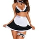 thumbnail image 1 of Gibobby Conjunto ropa interior mujer Lenceria Sexy, Pijama Sexy, Conjunto de Traje de mucama de lencería Sexy para Mujer(Negro, CH), 1 of 5