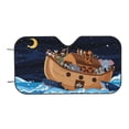thumbnail image 7 of Picia Ocean Scene with Noah's Ark Curved Windshield Sunshade Accordion Folding Style Auto Shade for Car Truck SUV Van Blocks UV Ray Sun Visor Protector -, 7 of 7