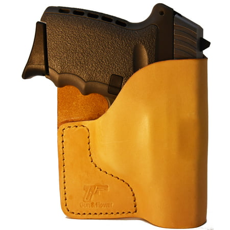 Tan Italian Leather Pocket Holster for SCCY CPX I & II and Similar (Best Holster For Sccy Cpx 2)