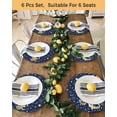 thumbnail image 4 of 13 Inch Round Placemats Set of 4, Merry Christmas Blue Non Slip Heat Insulation PP Table Mats, Xmas Snowflakes Polka Dot New Year Washable Place Mats for Kitchen Dining Party Table Decor, 4 of 7