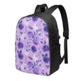 thumbnail image 1 of YFYANG 17" Laptop Backpack, Purple Watercolor Floral Pattern Fashion Travel Work Backpack with USB and Headphone Cable Interface for Men and Women, 1 of 8