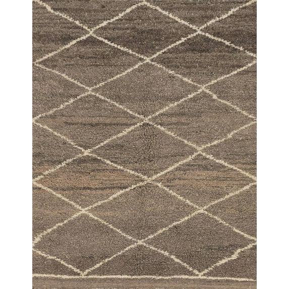 Ahgly Company Machine Washable Indoor Rectangle Abstract Camel Brown Area Rugs, 8' x 12'
