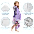 thumbnail image 7 of Purple Butterfly Flower Text Pattern Hooded Bath Towel，60"x35" for Ages 3 To 12 Kids, Quick Dry Lightweight Soft Microfiber Hood Beach Towel Cover Up for Kids, 7 of 7