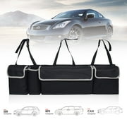 Car Trunk Back Seat Hanging Organizer Interior Accessories Storage Bag w/4Pocket
