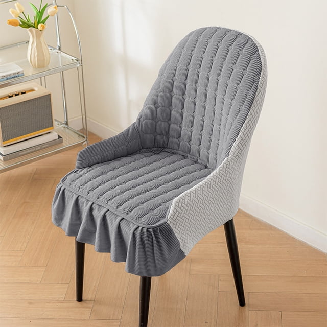 Funda elástica gruesa y cálida para silla | Protector elástico para asiento de comedor | Tejido de nailon y elastano lavable | Para decoración de cocinas, bodas y banquetes