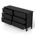 thumbnail image 5 of Furniture of America Reyes Rustic Wood 6-Drawer Dresser in Black, 5 of 9