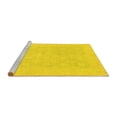 thumbnail image 2 of Ahgly Company Machine Washable Indoor Square Oriental Yellow Modern Area Rugs, 5' Square, 2 of 4