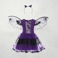 thumbnail image 4 of Disfraz de Halloween para niñas, vestidos de fiesta de cosplay + sombrero, gorra, atuendo, 4 of 7