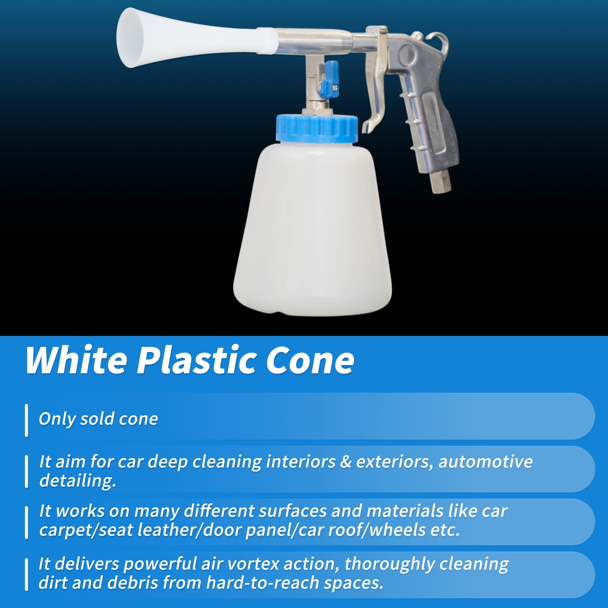 Unique Bargains Car Cleaning Gun Cone for Tornador Grade Z-010 Z-014