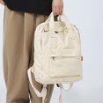 thumbnail image 3 of Mochila informal de lona con bolso con cremallera impermeable transpirable para libro portátil Hugtrwg Para estrenar, 3 of 7