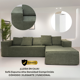 thumbnail image 2 of Sala modular AIRJOL™ YY-16 Verde Oliva — Modular de Lujo con Estética Natural, 2 of 6