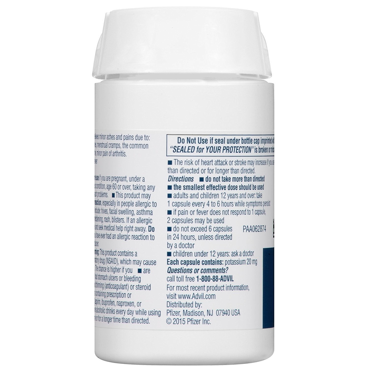 Advil Liqui-Gels Pain & Fever Reducer Solubilized Ibuprofen 40 ct, 2-Pack