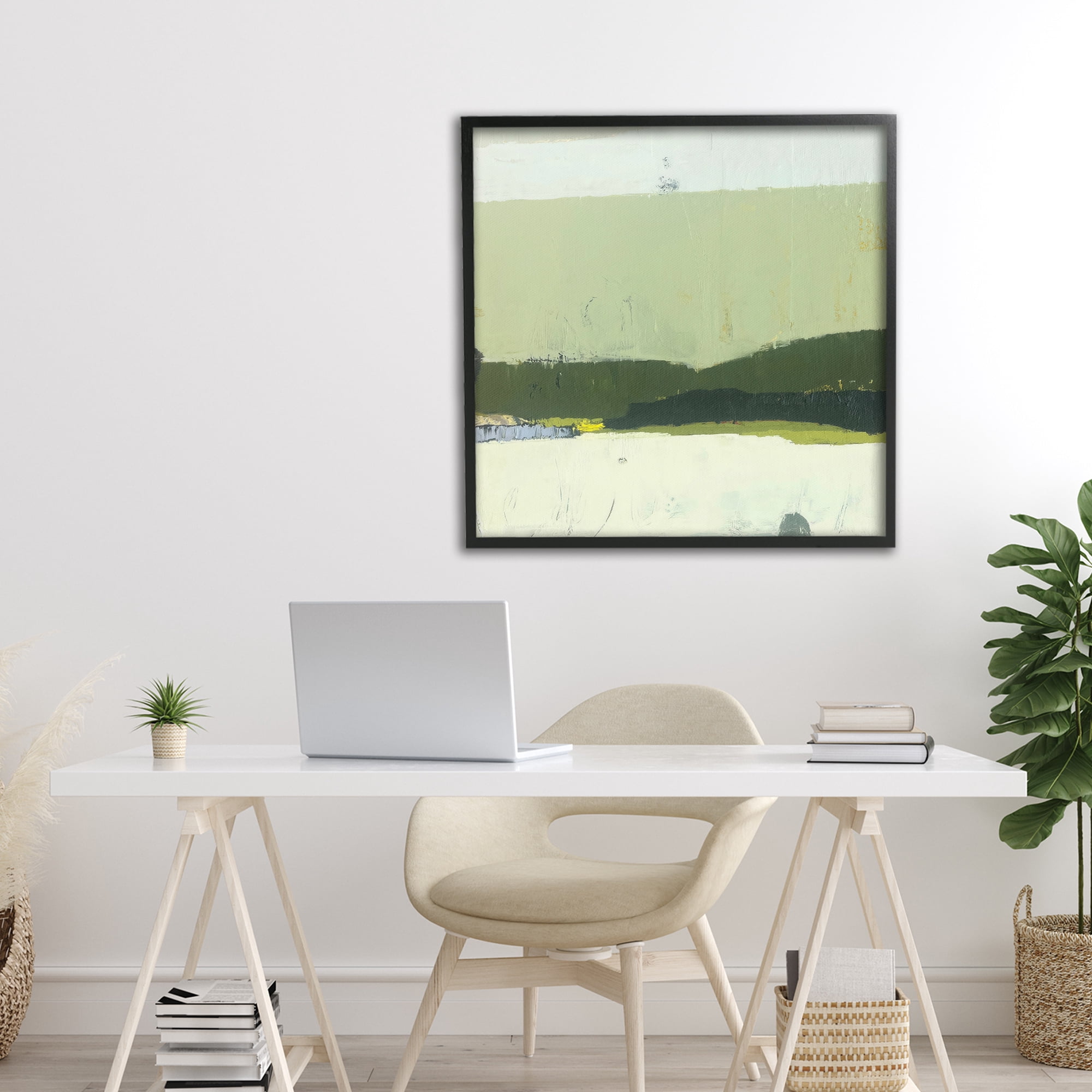 Stupell Industries Bloom Serene Layered Landscape Black Framed Giclee Art, design by Julia Foug