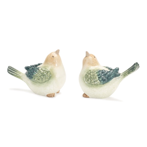 Melrose Sitting Bird Terracotta Figurines - 6.75" - Set of 4