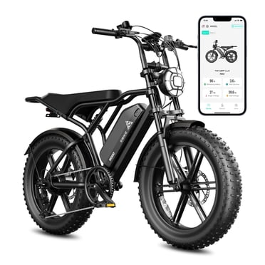 TST Electric Bike for Adults, 750W Peak 1500W Motor, 20"x4" Fat Tire, E Mountain Bike, 48V/15AH UL2849